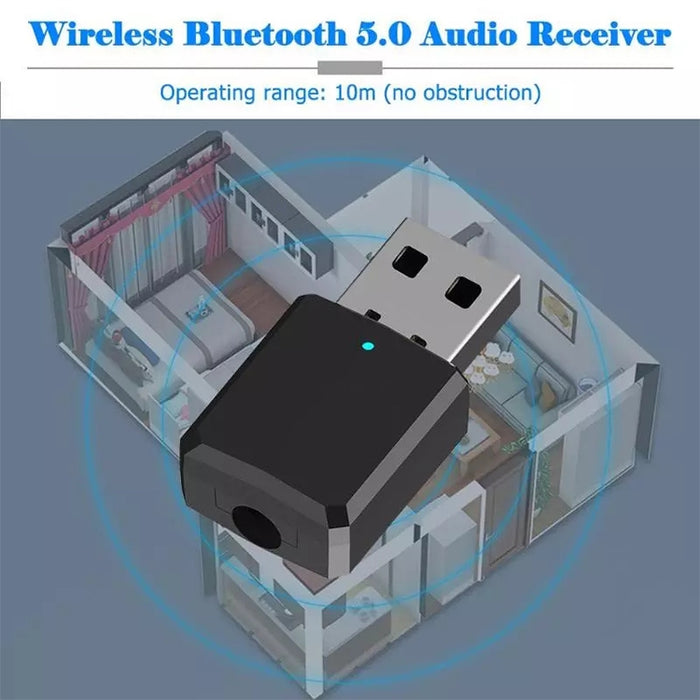 Receptor de Audio Bluetooth5.0 Adaptador Bluetooth USB Transmisor Bluetooth Compatible con Win8/10