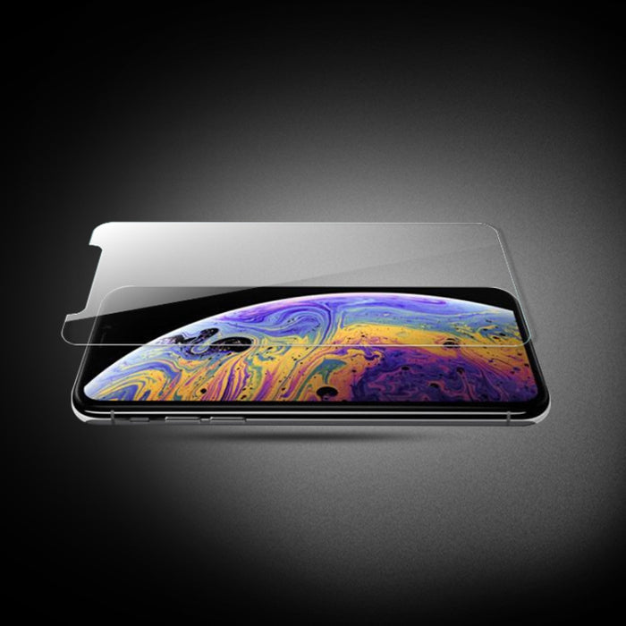 10 piezas mocolo 0,33 mm 9H 2.5D película de vidrio templado para iPhone XR (transparente)