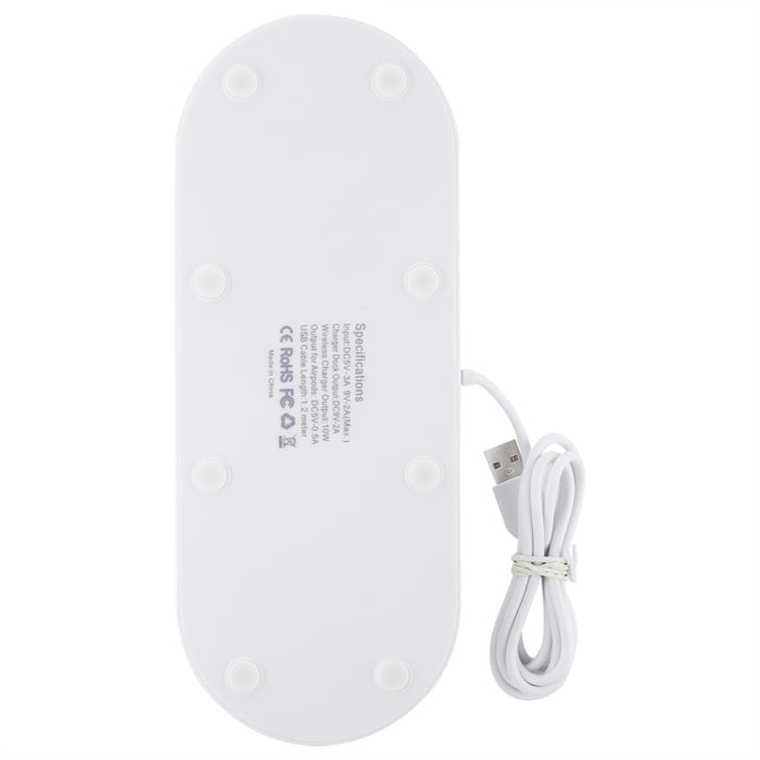 Base de carga inalámbrica giratoria HQ-UD15 con soporte para teléfonos / iWatches / AirPods (plateado)