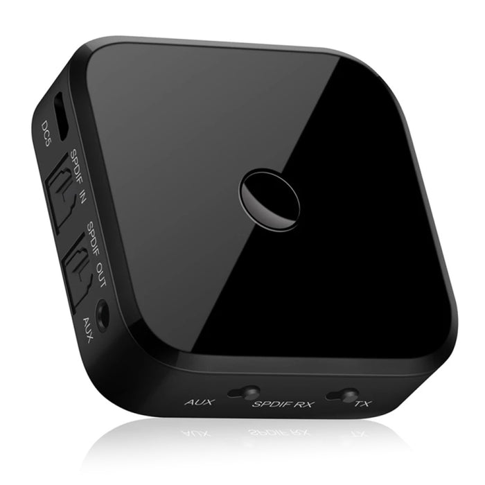Receptor Bluetooth de fibra óptica Bluetooth 5.0 CSR8670 Transmisor Bluetooth 2 en 1 compatible con APTX, black