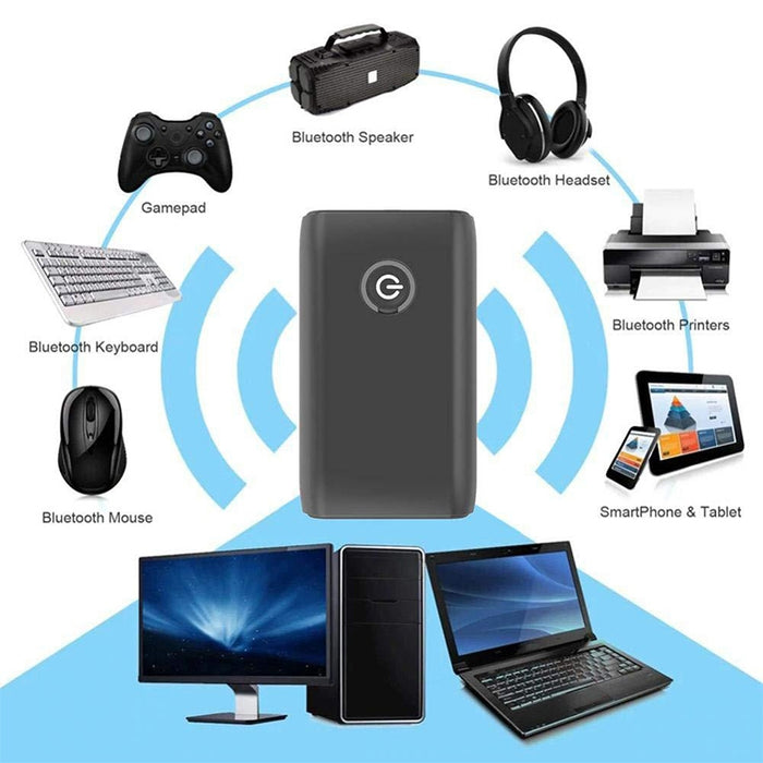 B10S Adaptador Bluetooth 5.0 Transmisor Bluetooth Receptor 2 en 1 Adaptador Bluetooth, black