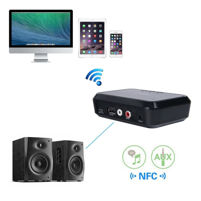 NFC Desktop Bluetooth Music Receiver 4.1 Adaptador Bluetooth Unidad USB Lee Altavoz Bluetooth, B10