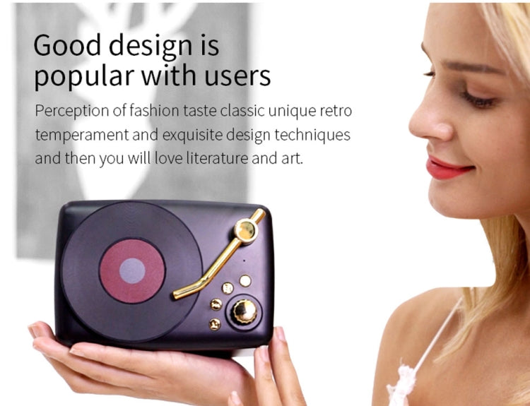 Altavoz Bluetooth de estilo retro, antena receptora de FM de alta sensibilidad incorporada, viaje a largo plazo