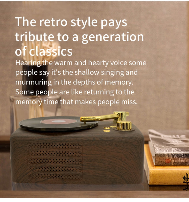 Altavoz Bluetooth de estilo retro, antena receptora de FM de alta sensibilidad incorporada, viaje a largo plazo