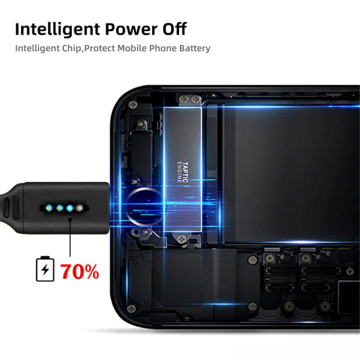 Línea de carga de apagado automático inteligente para aleación de zinc para línea de datos luminosos de Apple Running Lamp, black, white, glod, rose gold