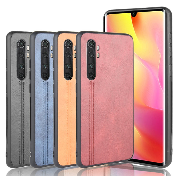 Para Xiaomi Mi Note 10 Lite Patrón de vaca de costura a prueba de golpes Piel PC + PU + Funda de TPU, For Xiaomi Mi Note 10 Lite