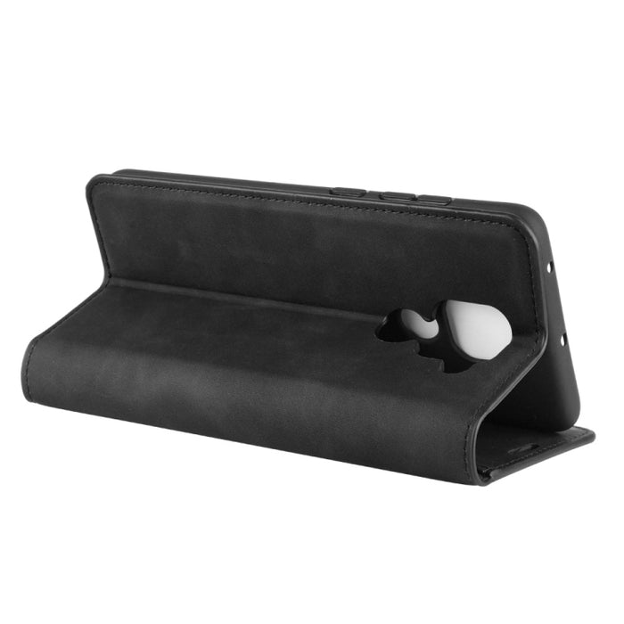 Para Xiaomi Redmi Note 9/10X 4G Funda de cuero con succión magnética de negocios de piel retro con soporte, ranuras para tarjetas y billetera, For Redmi Note 9 4G