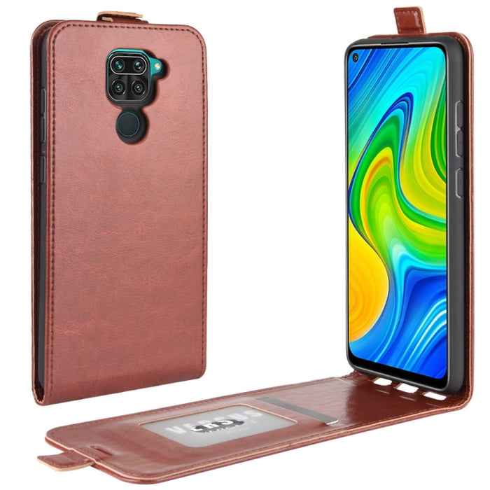 Para Xiaomi Redmi Note 9/10X 4G R64 Textura Funda protectora de cuero con tapa vertical única con ranuras para tarjetas y marco de fotos, For Redmi Note 9 4G