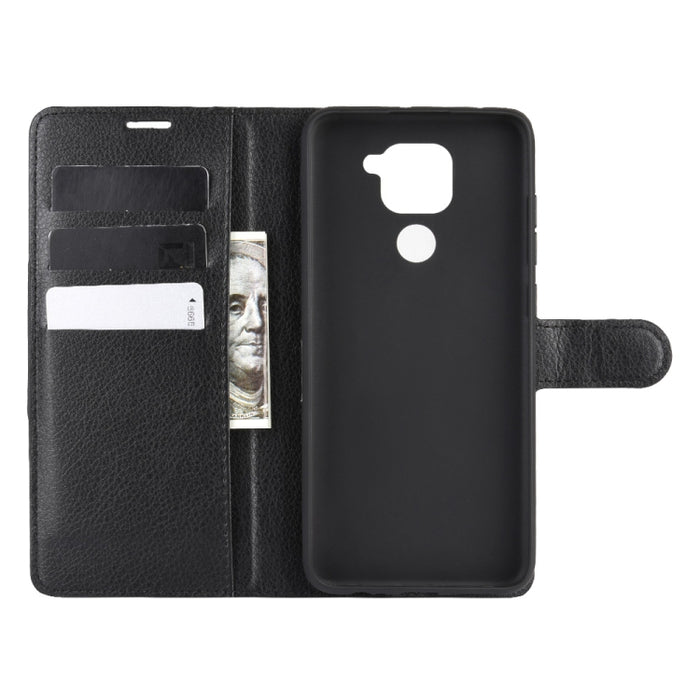 Para Xiaomi Redmi Note 9/10X 4G Litchi Texture Funda protectora con tapa horizontal con soporte, ranuras para tarjetas y billetera, For Redmi Note 10X 4G