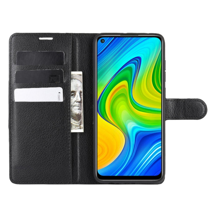 Para Xiaomi Redmi Note 9/10X 4G Litchi Texture Funda protectora con tapa horizontal con soporte, ranuras para tarjetas y billetera, For Redmi Note 10X 4G