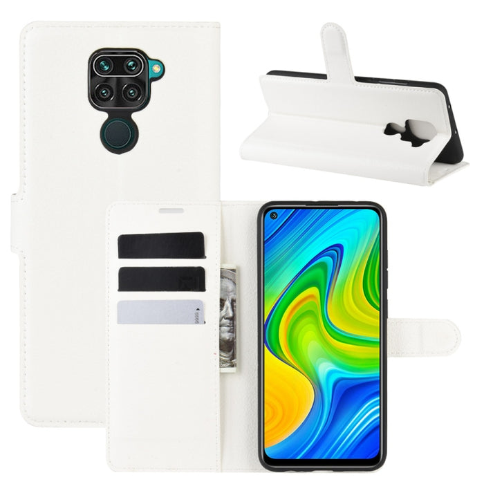 Para Xiaomi Redmi Note 9/10X 4G Litchi Texture Funda protectora con tapa horizontal con soporte, ranuras para tarjetas y billetera, For Redmi Note 10X 4G