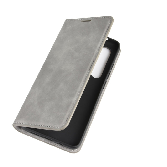 Para Xiaomi Mi Note 10 Lite Funda de cuero de succión magnética de negocios de piel retro con soporte y ranuras para tarjetas y billetera, For Xiaomi Mi Note 10 Lite