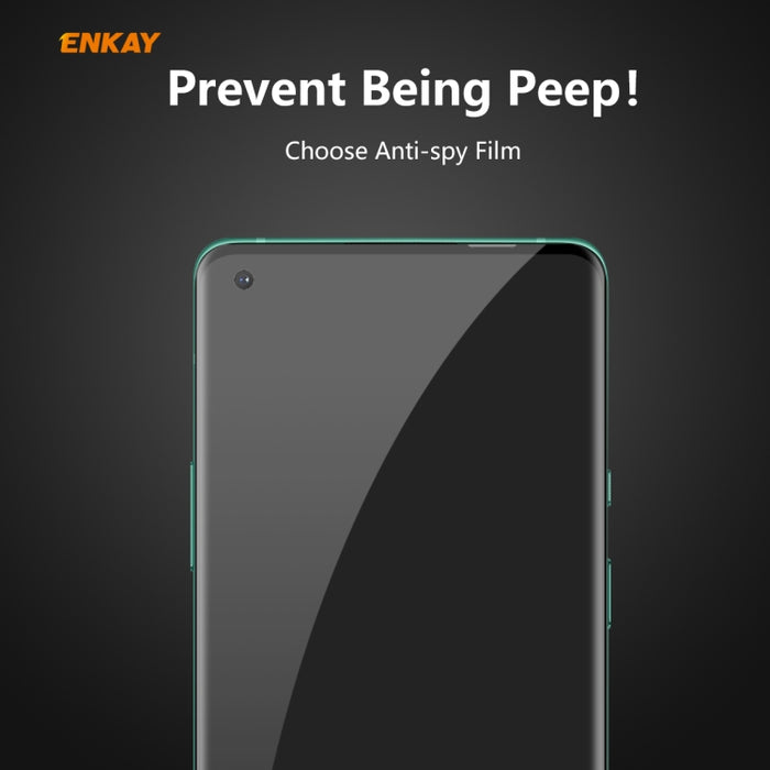 ENKAY Hat-Prince 0.26mm 9H 3D Curvado Calor Doblado Privacidad Anti-espía Pantalla completa Película de vidrio templado, For OnePlus 8 Pro, For OnePlus 8, For Huawei P40 Pro, For Xiaomi Mi 10 / Mi 10 Pro