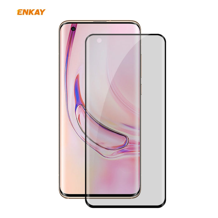 ENKAY Hat-Prince 0.26mm 9H 3D Curvado Calor Doblado Privacidad Anti-espía Pantalla completa Película de vidrio templado, For OnePlus 8 Pro, For OnePlus 8, For Huawei P40 Pro, For Xiaomi Mi 10 / Mi 10 Pro
