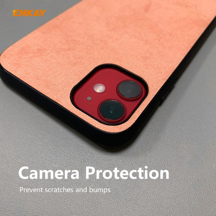 Para iPhone 11 ENKAY ENK-PC028 Serie de negocios Textura de tela Cuero de PU + TPU Estuche delgado y suave, For iPhone 11