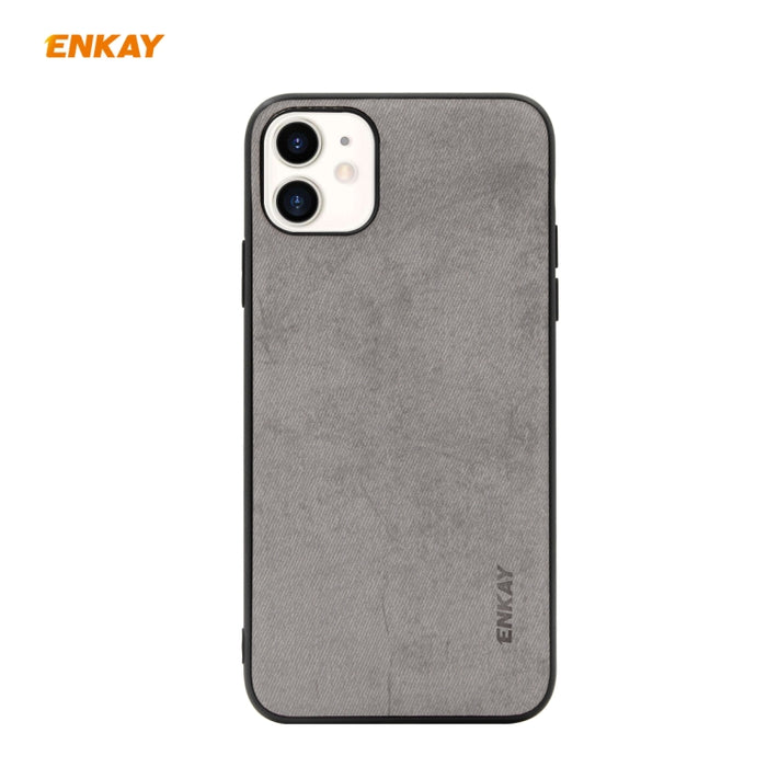 Para iPhone 11 ENKAY ENK-PC028 Serie de negocios Textura de tela Cuero de PU + TPU Estuche delgado y suave, For iPhone 11