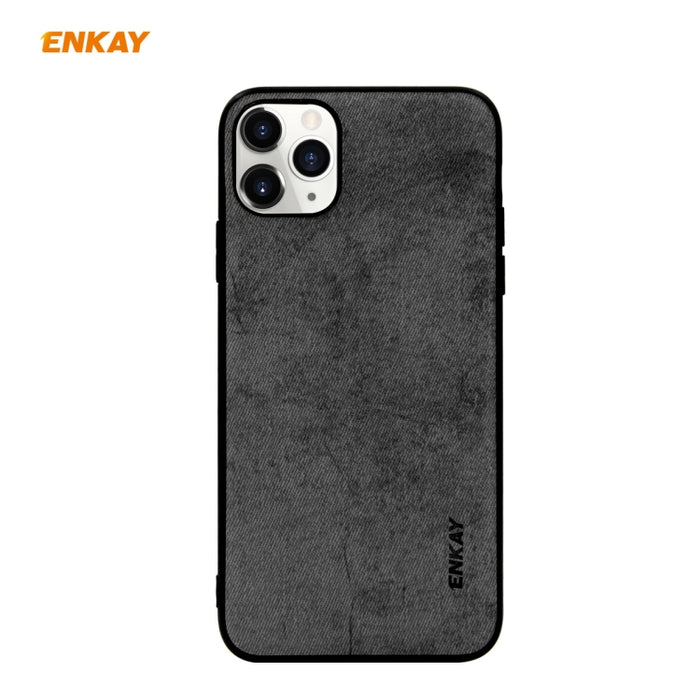 Para iPhone 11 Pro Max ENKAY ENK-PC030 Serie de negocios Textura de tela Cuero de PU + TPU Funda delgada y suave, For iPhone 11 Pro Max