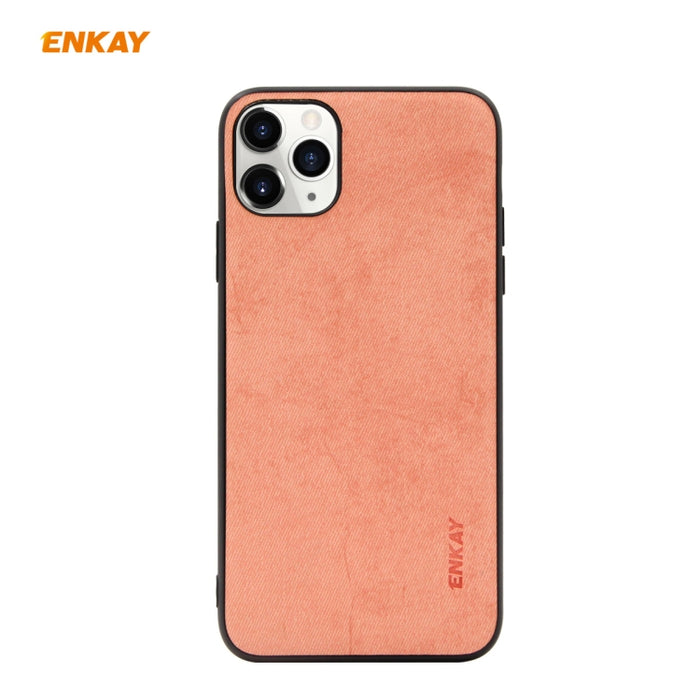 Para iPhone 11 Pro ENKAY ENK-PC029 Serie de negocios Textura de tela PU Cuero + TPU Funda delgada suave, For iPhone 11 Pro