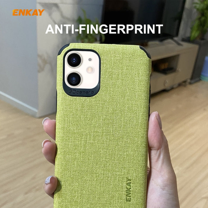 Para iPhone 11 ENKAY ENK-PC0312 2 en 1 Business Series Denim Texture PU Leather + TPU Soft Slim Case Cover ＆ 0.26mm 9H 2.5D Película de vidrio templado, For iPhone 11