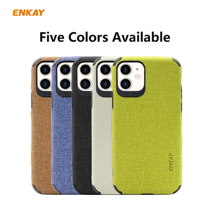 Para iPhone 11 ENKAY ENK-PC031 Serie de negocios Textura de mezclilla Cuero de PU + TPU Funda delgada y suave, For iPhone 11