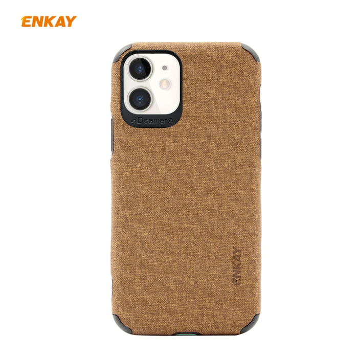 Para iPhone 11 ENKAY ENK-PC031 Serie de negocios Textura de mezclilla Cuero de PU + TPU Funda delgada y suave, For iPhone 11