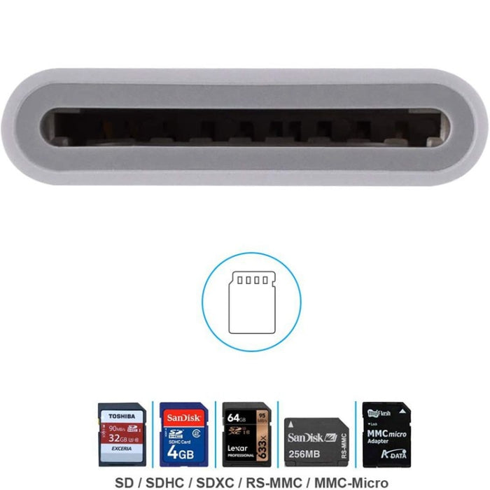 ZS-KL21810 Adaptador de lector de tarjetas de cámara de 8 pines a tarjeta SD, compatible con todos los sistemas iOS