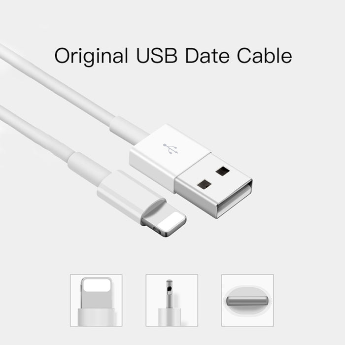 2 en 1 1m USB a cable de datos de 8 pines + 30W QC 3.0 4 interfaces USB Teléfono móvil Tablet PC Cargador rápido universal Juego de cargador de viaje, enchufe de la UE, 8 Pin Set EU Plug