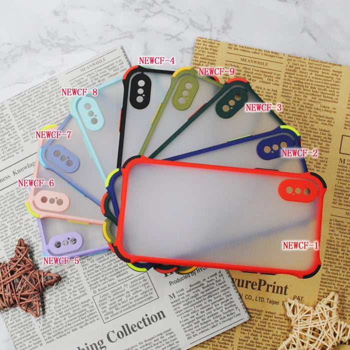 Carcasa de protección de la piel anticaída de cuatro esquinas de TPU + PC, For iPhone XS/X, For iPhone XS Max