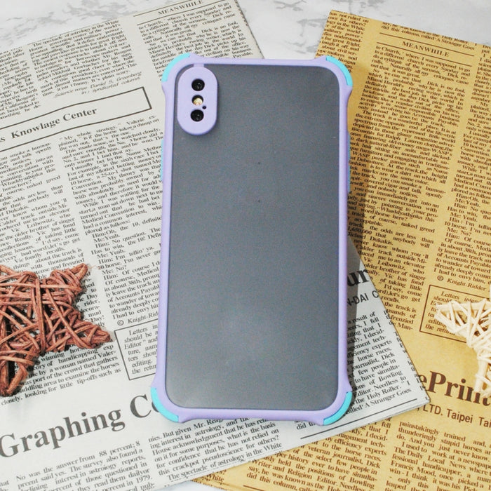 Carcasa de protección de la piel anticaída de cuatro esquinas de TPU + PC, For iPhone XS/X, For iPhone XS Max