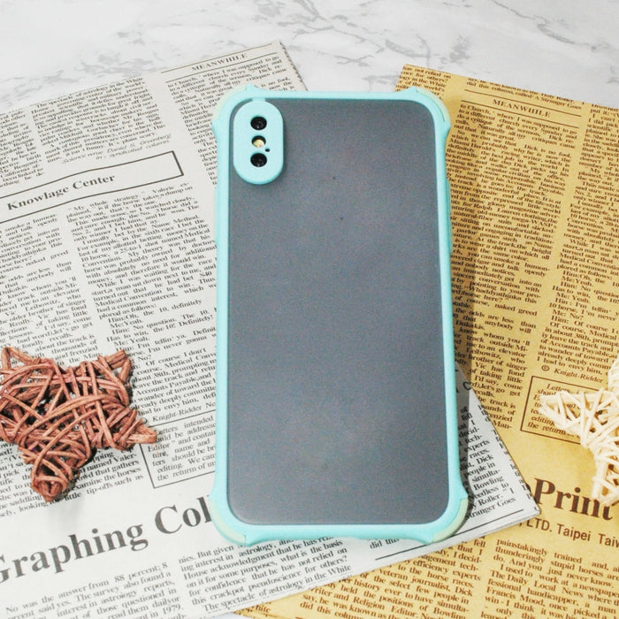 Carcasa de protección de la piel anticaída de cuatro esquinas de TPU + PC, For iPhone XS/X, For iPhone XS Max