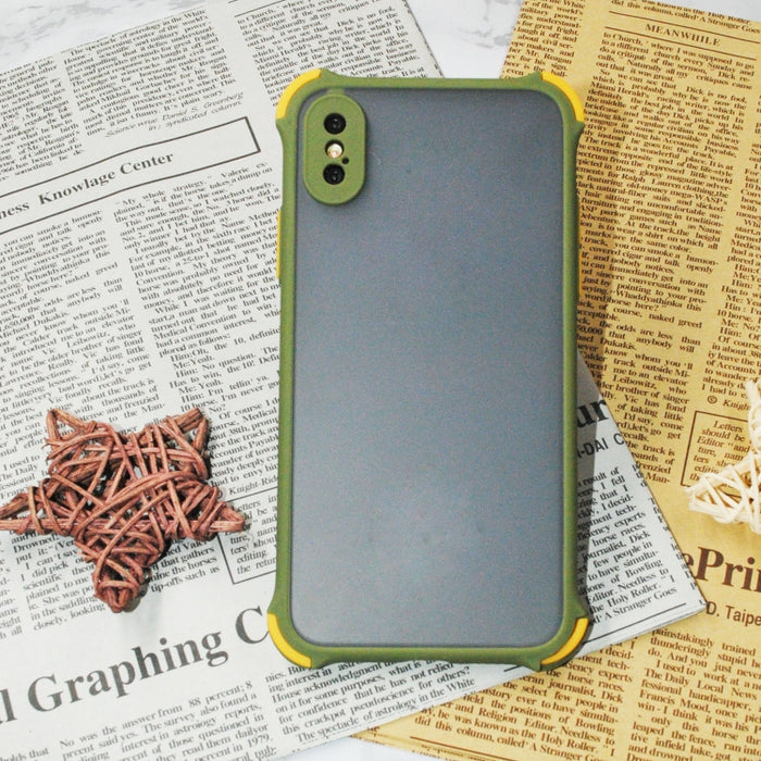 Carcasa de protección de la piel anticaída de cuatro esquinas de TPU + PC, For iPhone XS/X, For iPhone XS Max