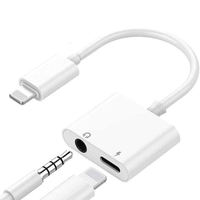 ZS-KL21804 2 en 1 Audio de 8 pines a 3,5 mm + interfaz de carga de 8 pines, adaptador de auriculares, adecuado para todos los sistemas IOS