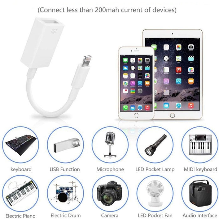 FA-STAR ZS-KL21826 Adaptador OTG de 8 pines a USB 3.0, compatible con IOS 13 y superior