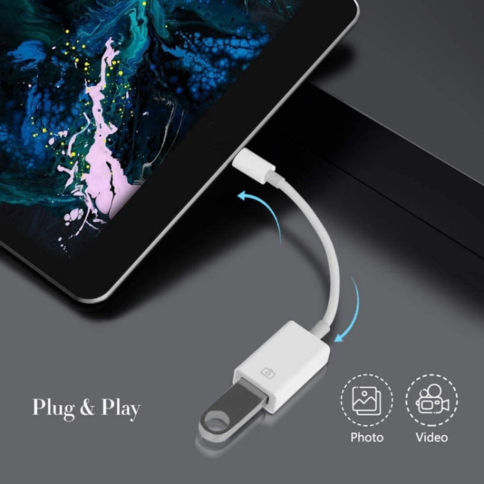 FA-STAR ZS-KL21826 Adaptador OTG de 8 pines a USB 3.0, compatible con IOS 13 y superior