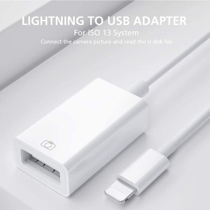 FA-STAR ZS-KL21826 Adaptador OTG de 8 pines a USB 3.0, compatible con IOS 13 y superior