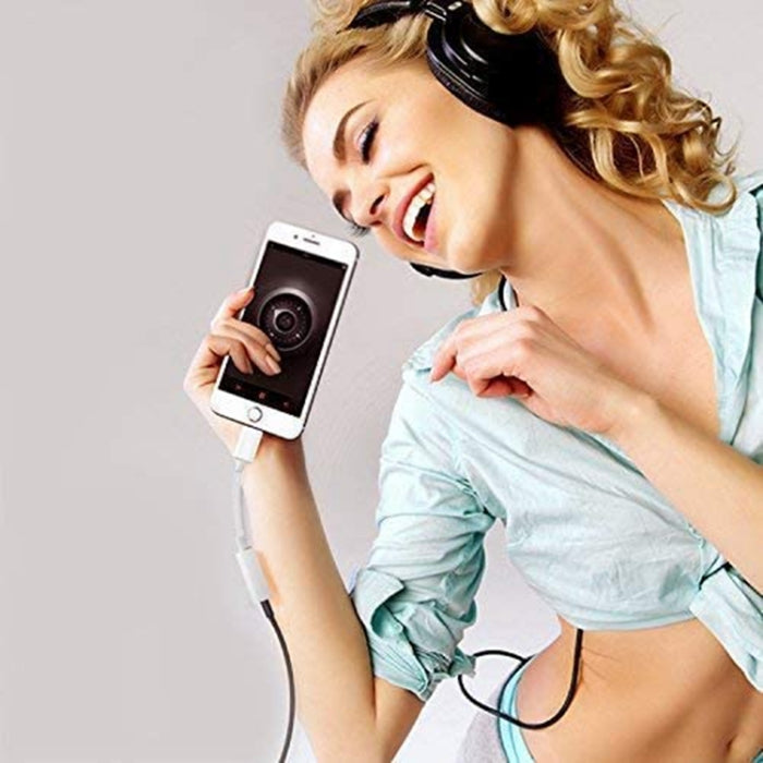 Zs-kl21836 2 PCS Adaptador de audio para auriculares de 8 pines a 3,5 mm, compatible con todos los sistemas iOS