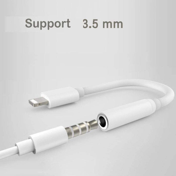 Zs-kl21836 2 PCS Adaptador de audio para auriculares de 8 pines a 3,5 mm, compatible con todos los sistemas iOS