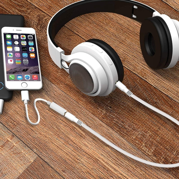 Zs-kl21836 2 PCS Adaptador de audio para auriculares de 8 pines a 3,5 mm, compatible con todos los sistemas iOS