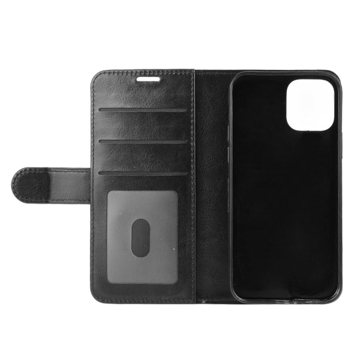 Para iPhone 12 6.1 pulgadas R64 Texture Single Horizontal Flip Funda protectora con soporte y ranuras para tarjetas y billetera y marco de fotos, For iPhone 12 / 12 Pro