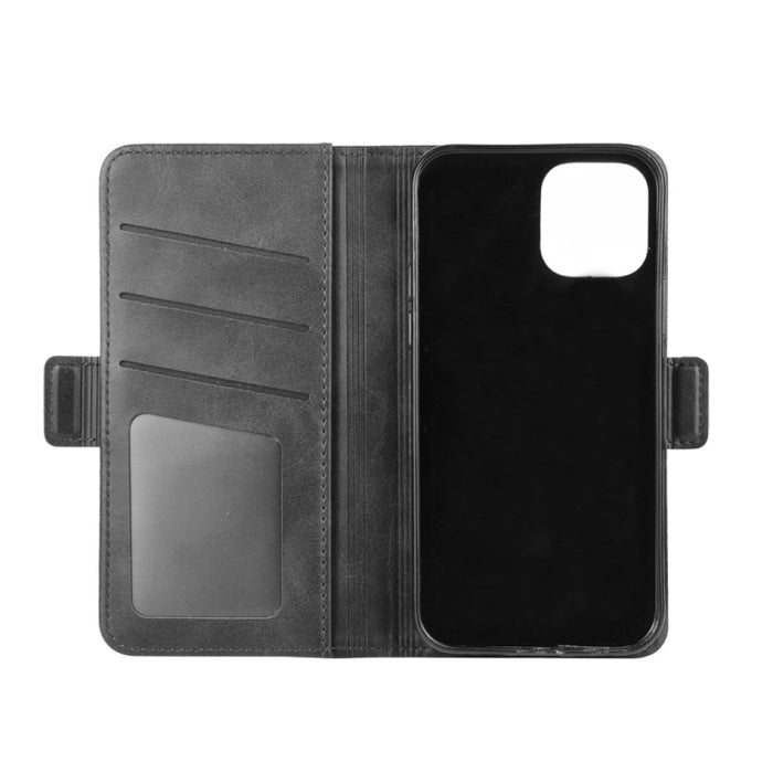 Para iPhone 12 Estuche de cuero con tapa horizontal con hebilla magnética de doble cara de 6.1 pulgadas con soporte y ranuras para tarjetas y billetera, For iPhone 12 / 12 Pro