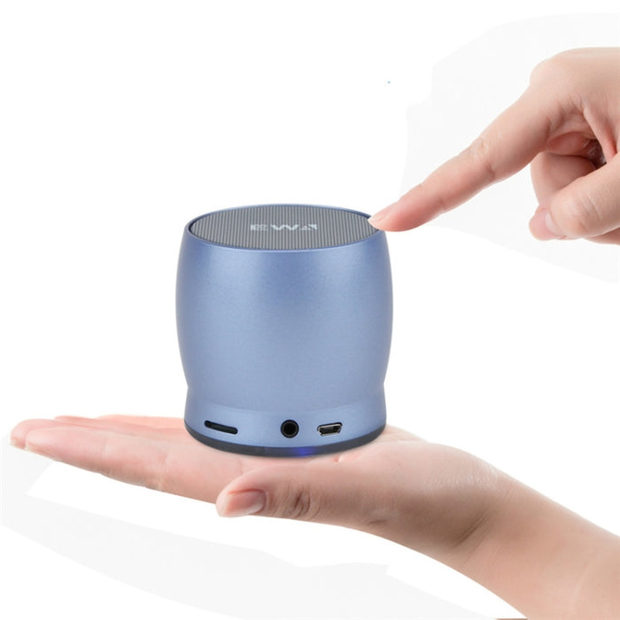 EWA A150 Mini altavoz portátil Bluetooth Inalámbrico Hifi Estéreo Fuerte Bass Music Boom Box Subwoofer de metal, compatible con tarjeta Micro SD y AUX de 3,5 mm