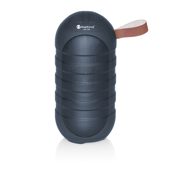 NewRixing NR106 Mini Altavoz Bluetooth inalámbrico portátil Subwoofer estéreo, micrófono incorporado, compatible con llamadas manos libres y tarjeta TF y FM, without LED Flashlight