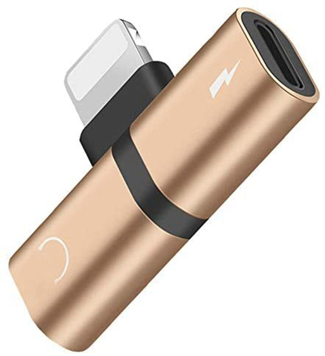 Zs-18182 2 PCS 2 en 1 8 pines macho a 8 pines de carga + conector hembra de audio de 8 pines Adaptador de auriculares, admite llamadas y control de volumen, compatible con el sistema IOS 13