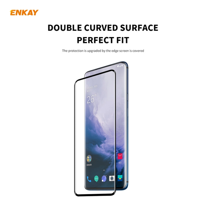 ENKAY Hat-Prince 0.26mm 9H 3D Pegamento completo A prueba de explosiones Pantalla completa Curva Película de vidrio templado doblado por calor, For OnePlus 7 Pro / 7T Pro, For OnePlus 8, For OnePlus 8 Pro, For Xiaomi Note 10 / CC9 Pro                  ...