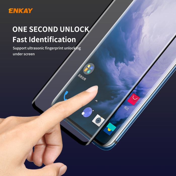 ENKAY Hat-Prince 0.26mm 9H 3D Pegamento completo A prueba de explosiones Pantalla completa Curva Película de vidrio templado doblado por calor, For OnePlus 7 Pro / 7T Pro, For OnePlus 8, For OnePlus 8 Pro, For Xiaomi Note 10 / CC9 Pro                  ...