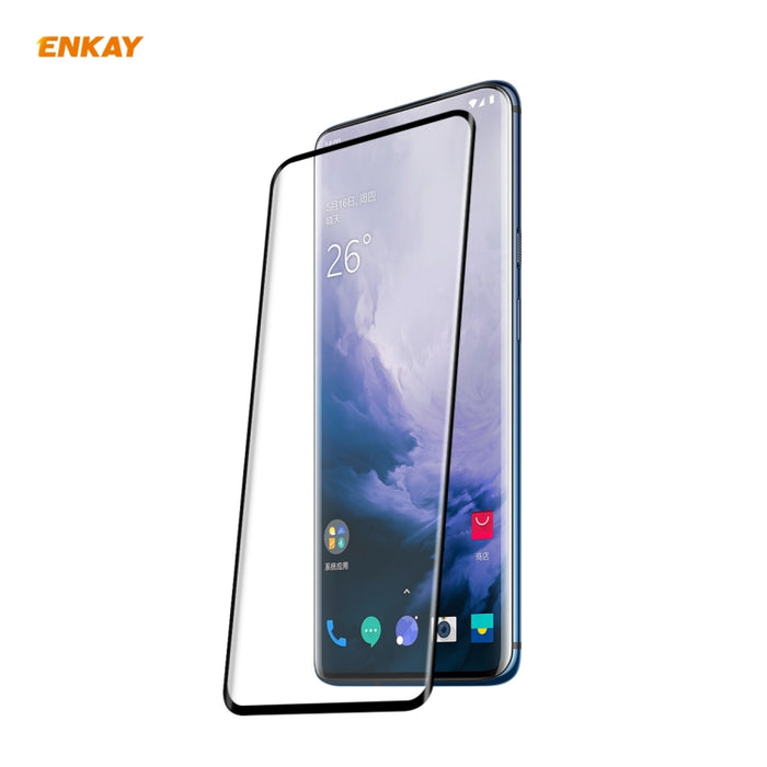 ENKAY Hat-Prince 0.26mm 9H 3D Pegamento completo A prueba de explosiones Pantalla completa Curva Película de vidrio templado doblado por calor, For OnePlus 7 Pro / 7T Pro, For OnePlus 8, For OnePlus 8 Pro, For Xiaomi Note 10 / CC9 Pro                  ...