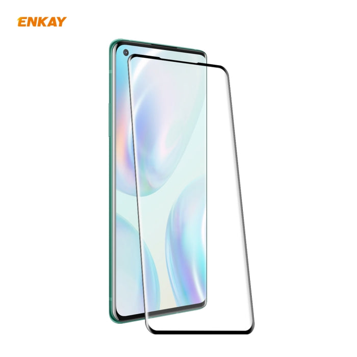 ENKAY Hat-Prince 0.26mm 9H 3D Pegamento completo A prueba de explosiones Pantalla completa Curva Película de vidrio templado doblado por calor, For OnePlus 7 Pro / 7T Pro, For OnePlus 8, For OnePlus 8 Pro, For Xiaomi Note 10 / CC9 Pro                  ...