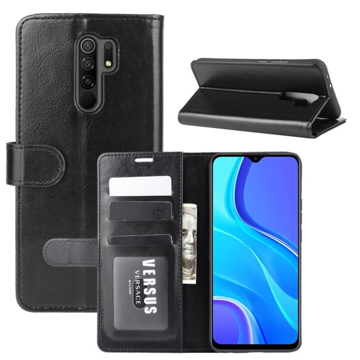 Para Xiaomi Redmi 9 R64 Texture Single Horizontal Flip Funda protectora con soporte y ranuras para tarjetas y billetera y marco de fotos, For Xiaomi Redmi 9