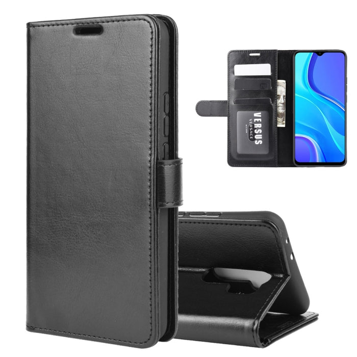 Para Xiaomi Redmi 9 R64 Texture Single Horizontal Flip Funda protectora con soporte y ranuras para tarjetas y billetera y marco de fotos, For Xiaomi Redmi 9