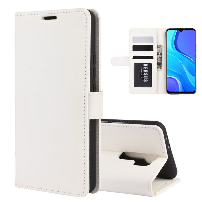 Para Xiaomi Redmi 9 R64 Texture Single Horizontal Flip Funda protectora con soporte y ranuras para tarjetas y billetera y marco de fotos, For Xiaomi Redmi 9